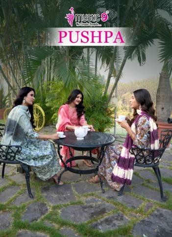 PUSHPA  VOL 4 BY MYSTIC 9 DESIGNER EMBROIDERY SALWAR SUIT WHOLESALER IN INDIA